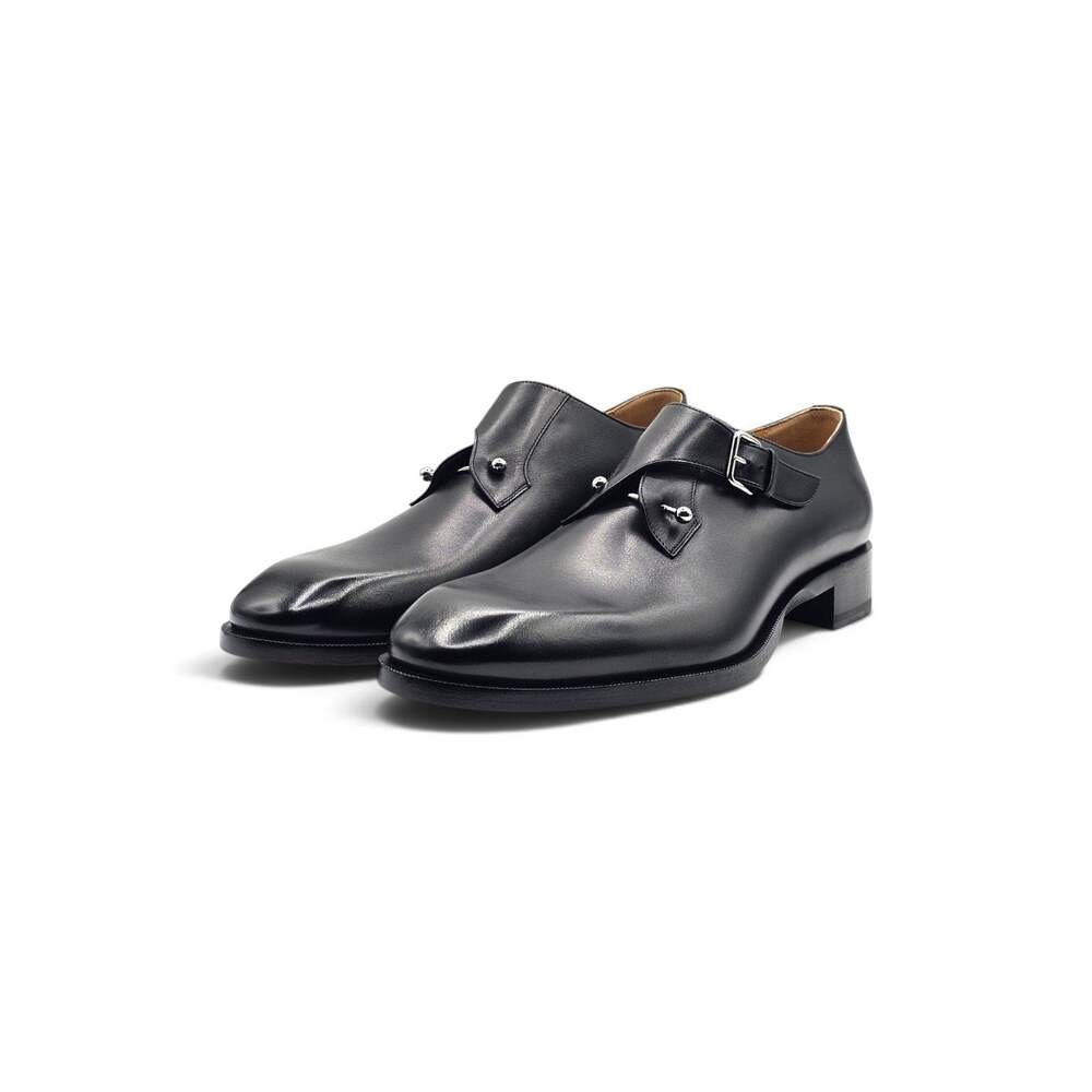 Christian Louboutin Chambelimonk Leather Derby Shoes Black EU 45.5 US 12.5 $1490